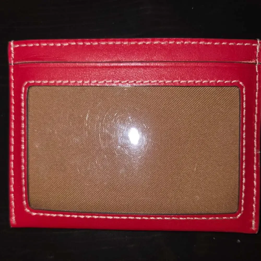 Coach Disney X Coach Slim Id Card Case With Mickey Mouse/Winter Motif